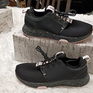 Kuru Atom Black & Pink Plantar Fascitis Orthopedic Support Walking Work Shoe